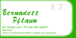 bernadett pflaum business card